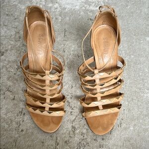 Schutz Tan Strappy Women's Sandals